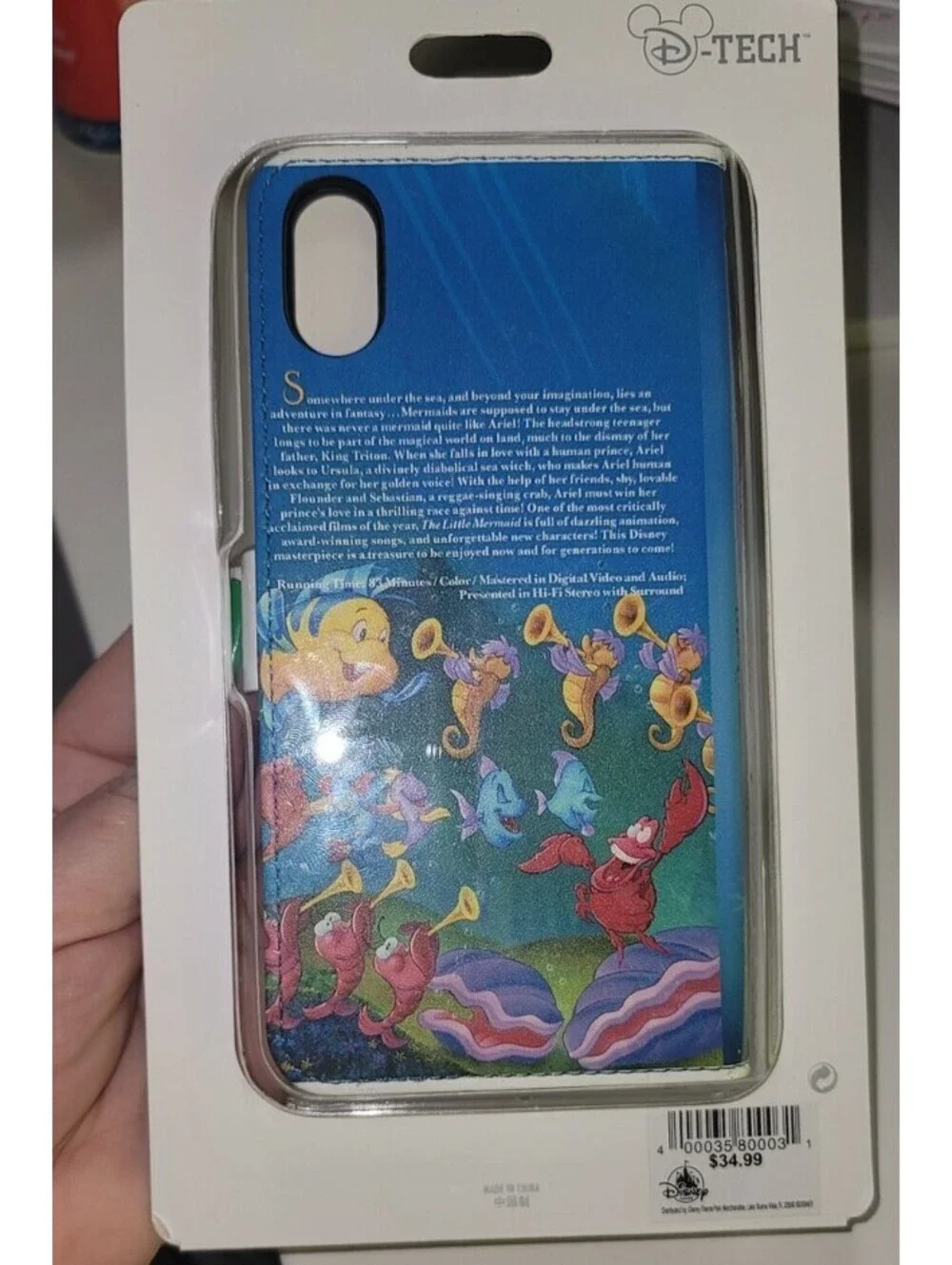 DISNEY THE LITTLE MERMAID VHS FOLIO APPLE IPHONE XS MAX CELLPHONE WALLET CASE
